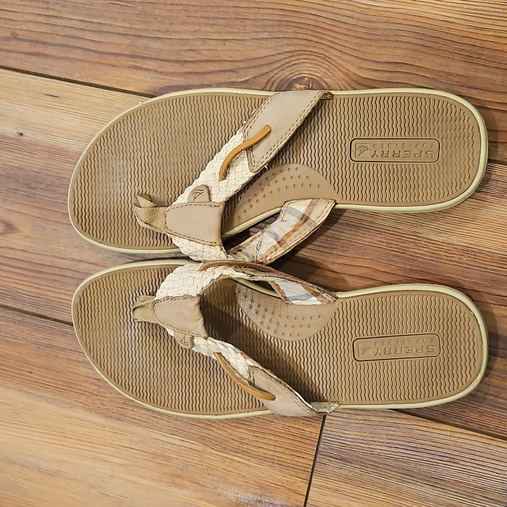 Sperry Tan and Cream Sandals - Picture 5 of 5